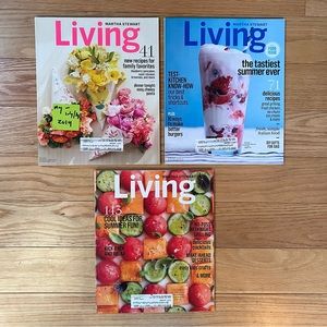 Martha Stewart Living Magazine Bundle of 3 From 2014 May, June, July/August
